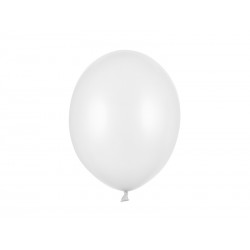 Balony metaliczne białe 12cali 30cm 50szt Strong