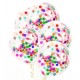 Balony transparentne z kolorowym konfetti 12cali 30cm 10sztszt
