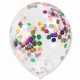 Balony transparentne z kolorowym konfetti 12cali 30cm 10sztszt