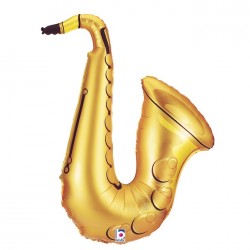 Balon foliowy Saksofon złoty 37cali 94cm