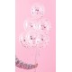 Balony transparentne konfetti srebrne gwiazdki 12cali 30cm 6szt