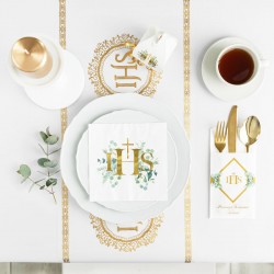 Serwetki papierowe IHS Pierwsza Komunia Święta Eukaliptus 33x33cm 10szt