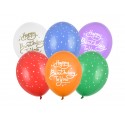 Balony lateksowe Happy Birthday To You mix 12cali 30cm 6szt
