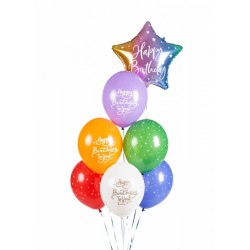 Balony lateksowe Happy Birthday To You mix 12cali 30cm 6szt