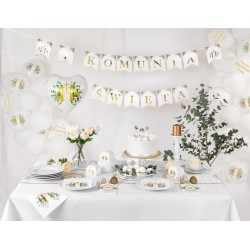 Balon foliowy Serce komunijny IHS 18cali 45cm