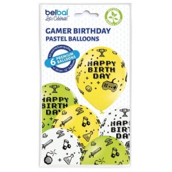 Bukiet z balonów Gamer Birthday 12cali 30cm 6szt